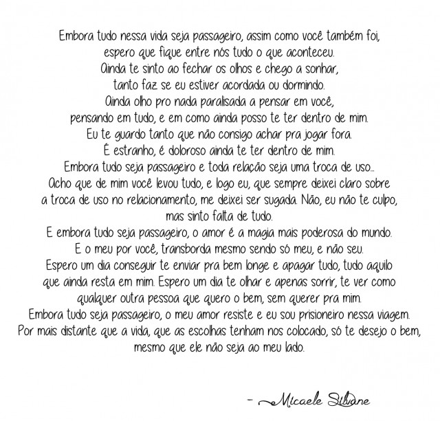 Embora eu ainda...
